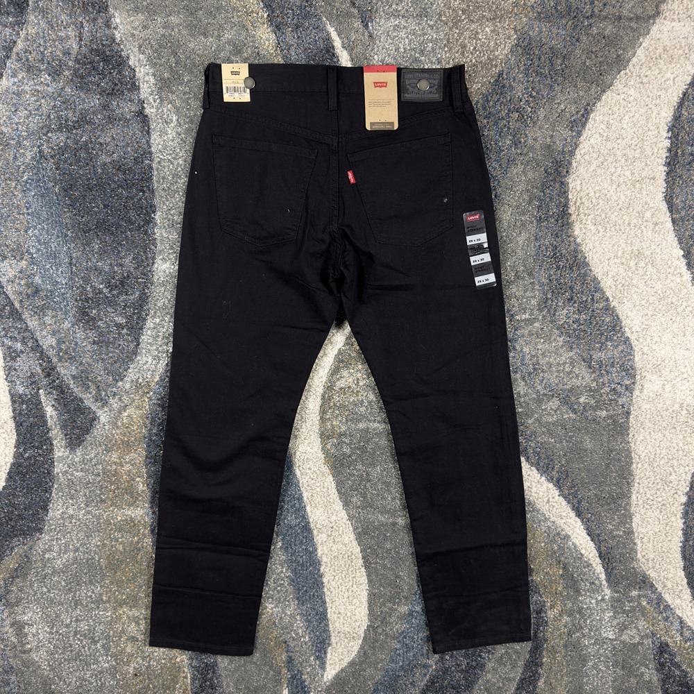 Levis Middy Straight Jeans Womens 29x30 Black Mid Rise Denim Pants New NWT